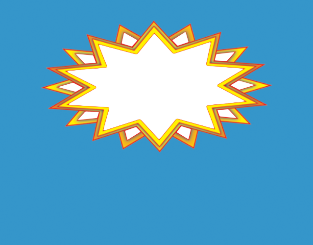 Blue overlay with star cut-out